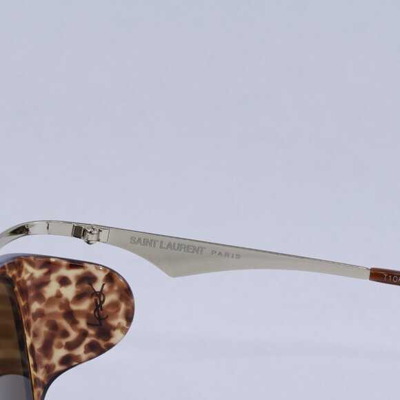 🕶️ New Saint Laurent SLM137 AMELIA 002 Sunglasses - Gold/Leopard Havana Frame - Picture 6 of 12